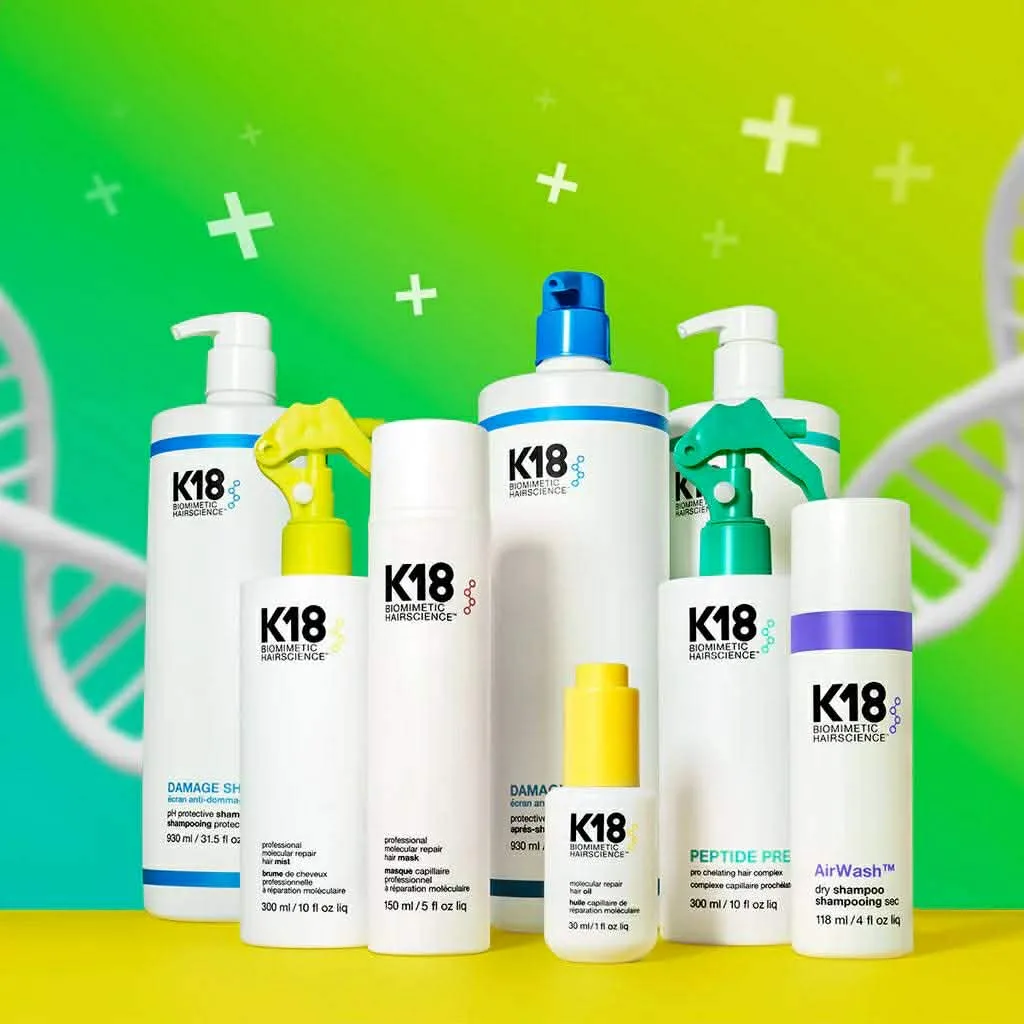 Produkty pielęgnacyjne K18 używane w salonie Danex